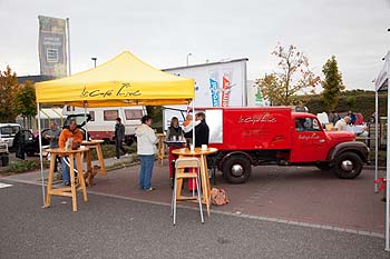 Mobile Cafeinsel an Ausflugszielen